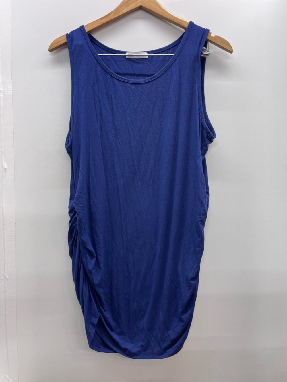 Sleeveless Scoop Neck Maternity Nursing Tank Top in Cobalt Blue